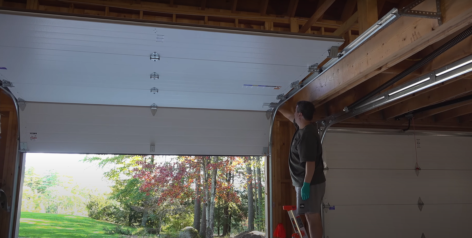 newly install garage doors.